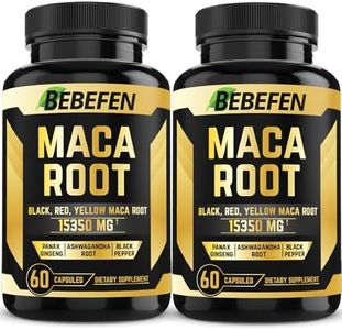 2 Packs Maca Root Extract Supplement for Men and 15350mg - Panax Ginseng, Tribulus, Ashwagandha - Stamina, Energy, Mood Support Supplement