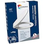 Korona MV060ST Soft Close Top Fix Metal Hinge Toilet Seat, White, 1.8kg