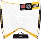 PodiuMax Lacrosse Goal 6x6x7FT, with Upgrade Square Steel Frame Base, Foldable Lacrosse Goal Net with Carry Bag, Portable Lacrosse Net for Backyard Field Outdoor for Youth & Adults