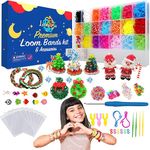 Loomartic 6000+ Colorful Rubber Loom Bands Premium Quality Loom Bands kit in 20 Unique Colors with Beads and Art Supplies for Friendship Bracelet Making kit in Craft Storage Box