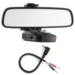 Radar Mount Mirror Mount Radar Detector Bracket + Mirror Wire Power Cord - Cobra XRS iRadar