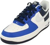 NIKE Air Force 1 '07 Men's Shoes, Football White Grey Gamer Royal 100, 10.5