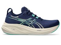 ASICS Women's Gel-Nimbus 26 Sneaker, Blue Expanse/Aurora Green, 5.5 UK