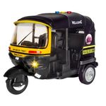 FunBlast Plastic Auto Rickshaw Toys – Pull Back Action Bump & Go Auto Rickshaw Toy with Sound & Flashing Light for Kids|Boys|Girls