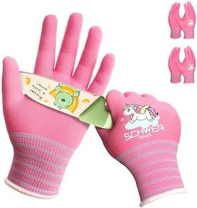 Schwer 2 Pairs MINI-KIDDO ANSI A6 Kids Cut Resistant Gloves MN1917, Kids Fishing Gloves, Food Grade Cutting Gloves for Cooking, Wood Carving, Mandolin and DIY (XS, 6–8 Years)