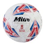 Mitre Match FA Cup Football, White/Blue/Red, 5