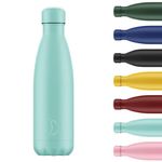 Chilly's Water Bottle - Stainless Steel and Reusable - Leak Proof, Sweat Free - Pastel - All Green, 500ml