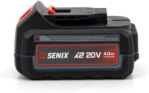 SENIX 20 Volt Max* 4.0 Ah Lithium-ion Battery for 20V Lawn Mower,Snow Blower,Snow Shovel, Cordless Leaf Blower, Chainsaw,Power Tools, Fade-Free, Battery Indicator Lights, 1 Pcs