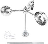 Bird Reflective Spinning Deterrent Devices for Outside Keep Birds Away Pigeon Woodpeckers Deterrent for Garden Roofs, Silver