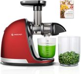 Slow Juicer Machines, AMZCHEF Masticating Juicer with Quiet Motor, Cold press Juicer with Reverse Function, Easy to Clean with Brush for High Nutrient Fruit and Vegetable Juice, Red(Updated)