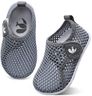 Toddler Water Shoes Toddler Swim Shoes Quick Dry Slip On Sneakers for Beach Pool Mesh Grey 12-18 Months Infant