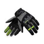 Raida Drift Motorcycle Riding Gloves | Scaphoid Shield™ Palm Slider | 3D Air Mesh | Smartphone Touchscreen Compatibility (XL, Hiviz)