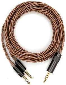 Elihp 4.4mm Headphone Cable, High Purity Copper Plated with Gold Foil, 2.5m, Dual 3.5mm to 4.4mm, Compatible with Hifiman Sundara, Ananda, Arya, He400se