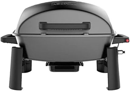 Nexgrill Tragbarer 1-Brenner Gasgrill, Tischgrill klein für Balkon, Bis zu 300°C, Gusseisen Grillrost, Portabler Camping Gas Grill mit Edelstahlbrenner 3,1kw und Piezozündung, Gasgriller mini