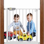 Kuyloo Probes Baby Safety Gate, 2-Way Auto Close, Easy Install, Adjustable (75-84 cm) Safety Gate for Kids for Stairs, Barrier Fence, Durable Doorways Baby Gate for Pets