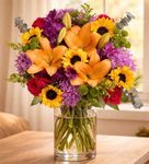 BloomsyBox – Bright Moments (Glass Vase Included) – Fresh Flowers for Delivery – Gift for Birthday, Anniversary, Get Well, Congratulations, Wedding