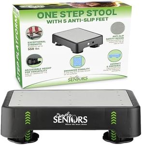 Small Step Stools for Adults - Small Mobility Aid for Seniors - Portable Heavy Duty Plastic Step Platform & Bed Steps for High Beds for Adults - Assist Device for Kitchen Bathroom Toilet - Kids Stool