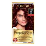 L’Oréal Paris Superior Preference 9 weeks of Luminous Fade-Defying Permanent Hair Dye, 4RA Dark Auburn, 100% Grey Coverage, 1 Hair Dye Kit (Packaging May Vary)