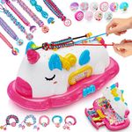 Hot Bee Unicorn Friendship Bracelet Making Kit for Girls, Birthday Gifts for 5 6 7 8 9 10 Year Old Girls, Jewellery Making Kit, Arts and Crafts for Kids