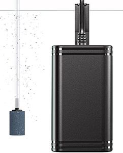 Pawfly 15 GPH Mini Aquarium Air Pump for 3-20 Gallon Nano Fish Tanks and Buckets Quiet Oxygen Aerator Pump with Bracket Airline Tubing Air Stone Control Valve and Check Valve Accessories