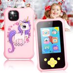 Kids Phone for Girls,2023 Newest Birthday Toys for Ages 3-8,MP3 Music Player Puzzle Games with Flip Camera,Toddler Learning Toys for 3 4 5 6 7 8 Year Old Girl with 3 Camera,32G SD Card