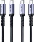 SUMPK USB C 3.1 gen 2 Cable 10FT 2 Packs, 100W Fast Charging 10Gbps High Speed Transfer Cable, 4k 60hz Video Output PD Cord for Monitor Display, Thunderbolt 3, MacBook Pro, Galaxy S21