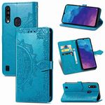 Ranyi for ZTE Blade A7 2020 Case, ZTE Blade A7 Prime Case, Mandala Flower Wallet Case with Credit Card Holder Kickstand Leather Flip Folio Magnetic Wallet Case for ZTE Blade A7 Prime/A7 2020 -Blue