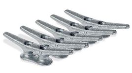 ZUJARA 4 inch Dock Cleats, 5-Pack Galvanised Iron Boat Cleat for Marine or Decorative Applications