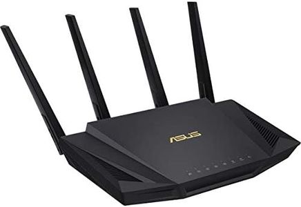 ASUS RT-AX3000 Ultra-Fast Dual Band Gigabit Wireless Router - Next Gen WiFi 6, Adaptive QoS, and AiProtection by Trend Micro | 1x WAN, 4x 1G LAN, 1x USB 3.0 - AiMesh Compatible