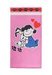 ONOMATO! Peanuts Snoopy Beach Towel, Bath Towel, Pink, 70 x 140 cm