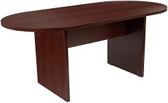 Flash Furniture Jones 6 Foot (72 inch) Oval Conference Table in Mahogany