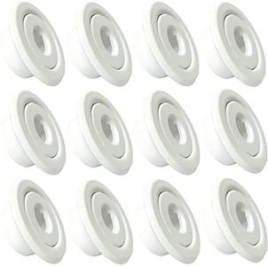 Happy Tree (12 Pack) 1/2" IPS Fire Sprinkler Head Escutcheon Plate 3/4" Adjustment Range Recessed Two Piece Rosette Cover Trim Ring White