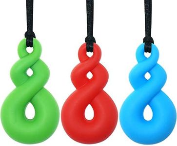 Collana da masticare sensoriale per bambini Ragazzi ragazze (confezione da 3) - Panny & Mody Maori Twist Pendente Collane gommose per dentizione per bambini Autismo autistico