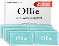 Ollie Teeth Whintening Strips 24 Strips, 12 Treatments, Includes Shade Guide to Track Progress, Super Sticky Non - Sensitive White Strips for Teeth Whitening