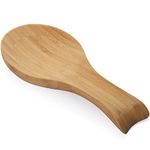 Spoon Rest for Stove Top, Bamboo Wood Spoon Holder for Kitchen Counter, Perfect Larger Utensil Rest for Spatula, Spoon or Tong, Modern, Rustic & Smooth Spoon Rest as a Dining Table Decor 10.6" x 6.7"