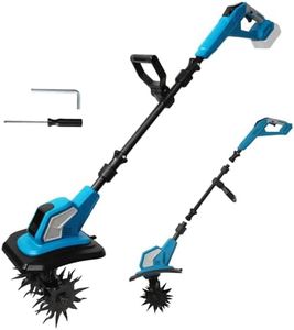 Motobineuse sans fil pour batterie Makita 18 V, motobineuse électrique avec double rouleau 4 lames, design amovible, largeur de travail 17 cm, profondeur de travail 24 cm, pour l'agriculture et