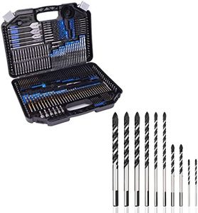 COMOWARE 246Pcs Drill Bit Set Combo with 10Pcs Concrete Drill Bit