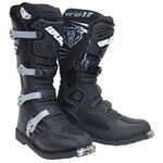 WULFSPORT TRACK STAR MX ADULT BOOTS NEW 2016 Motorbike Motocross Quad Sport Racing Boots Black - UK 10 / EU 45