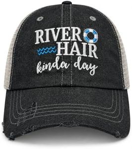 COCOVICI Womens River Hair Kinda Day Hat | Lake Hair Cap | Float River Hat -904 Dark Grey