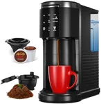 FREE VILLAGE Single Serve Coffee Maker, 2 in 1 for K-Cup Pods & Ground Coffee, Fast Brewing Coffee Machine, 6-14oz Brew Sizes, Coffee Makers with 42oz Reservoir, Touch Screen, Ideal for Home Travel