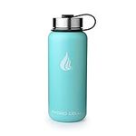 HYDRO CELL Stainless Steel Insulated Water Bottle with Straw - For Cold & Hot Drinks - Metal Vacuum Flask with Screw Cap and Modern Leakproof Sport Thermos for Kids & Adults (Teal 32oz)