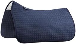 Harrison Howard All-Purpose Square Quilted Western Saddle Pad Breathable, Shock-absorbing Saddle Pad Comfortable Fit for Horses Navy