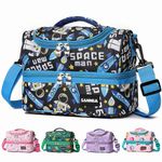 Nasjac Lunch Bag for Kids,Thermal Insulated Tiffin Bags for Kids Two Layer, Lunch Tote Bag with Removable Shoulder Straps, Travel Lunch Bags for School Picnic Outdoor