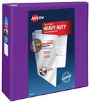 Avery Heavy-Duty View 3 Ring Binder, 4 Inch One Touch EZD Rings, 4.5 Inch Spine, 1 Purple Binder (79813)