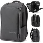 Gomatic Travel Pack - Carry On Travel Backpack - Expandable 20-30L Business Travel Bag For 1-3 Nights Away - Black Waterproof, Cabin Backpack/Mens Large Travel Rucksack, 22+ Pockets For Organising