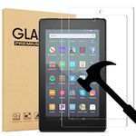 [2-Pack] EpicGadget Glass Screen Protector for All-New Fire 7 / Fire 7 Kids Edition Tablet (9th/7th Gen, 2019/2017 Release) - Tempered Glass Film/High Definition / 9H Hardness