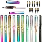 ATBEAMEN 10 Sets Inkless Everlasting, Infinity Magic Pencil with Eraser, Tree-Friendly Cute Forever Pencil for Kids Writing, Sketch, Drawing, (10 Pencils + 10 Erasers + 10 Replacement Pen Tips)