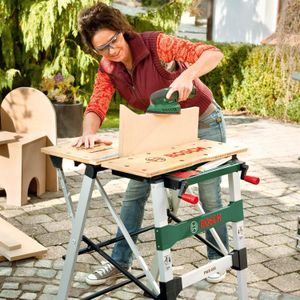 Bosch PWB 600 Portable Work Bench – Foldable, Lightweight Table