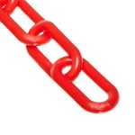 Mr. Chain Plastic Barrier Chain, Red, 1.5-Inch Link Diameter, 100-Foot Length (30005-100)