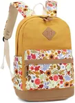 Leaper Girls Cute Backpack for School Laptop Backpack Canvas Travel Backpack for Women Kids Backpack College Kawaii Bookbag School Sunflower Yellow